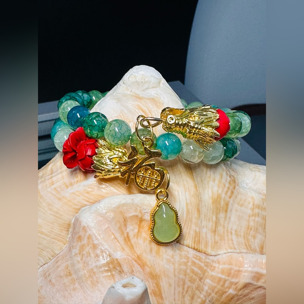DRAGON HEAD & VEINS stones  Bracelet